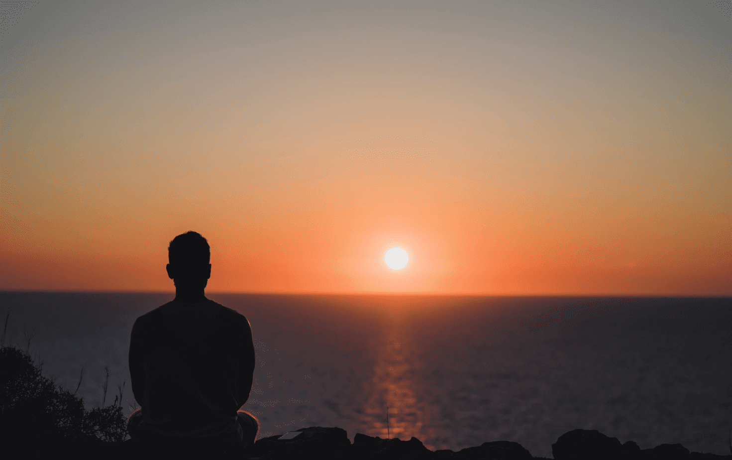 A sober man practices mindfulness in hopes of achieving emotional sobriety