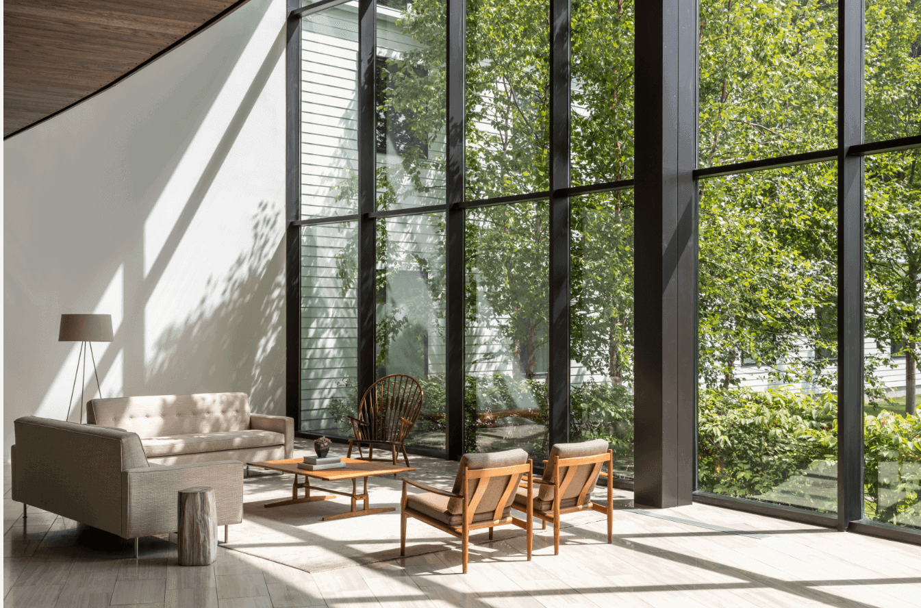 Canaan Reception Area- Sunfilled seating area in Mountainside Treatment Center Lobby