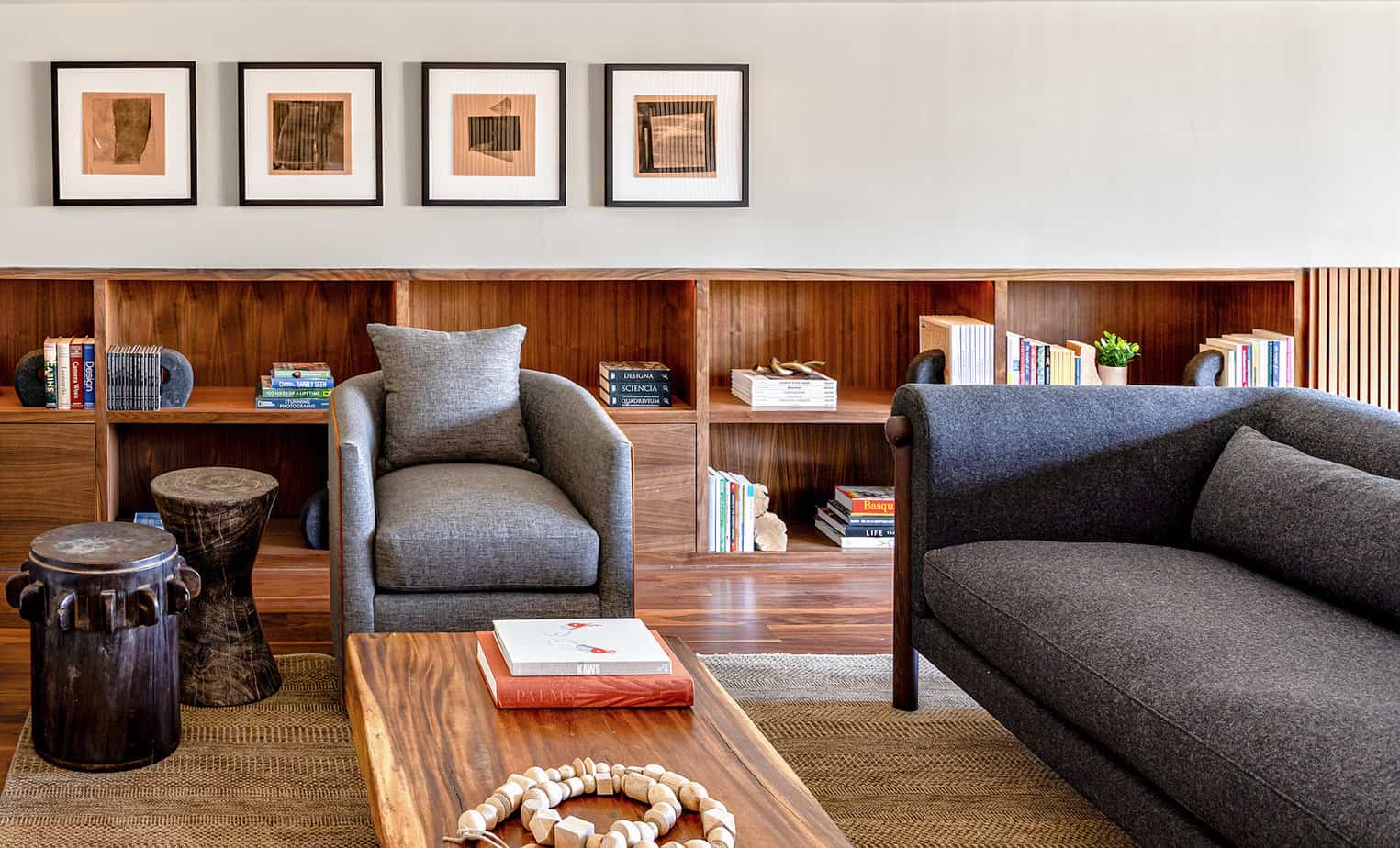 Modern and cozy sitting and living area at Mountainside sober living house in Canaan CT