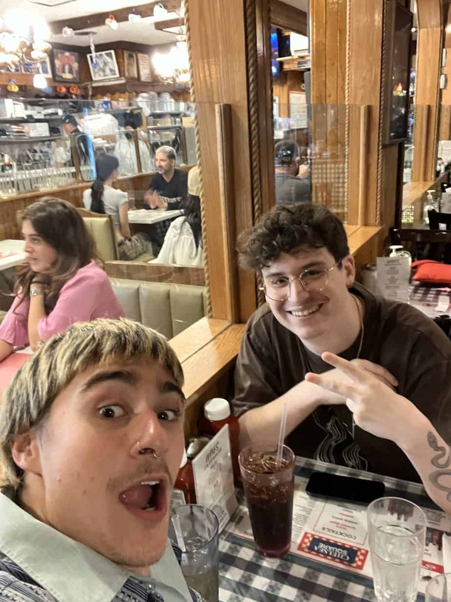 ezra mountainside alumni with friend