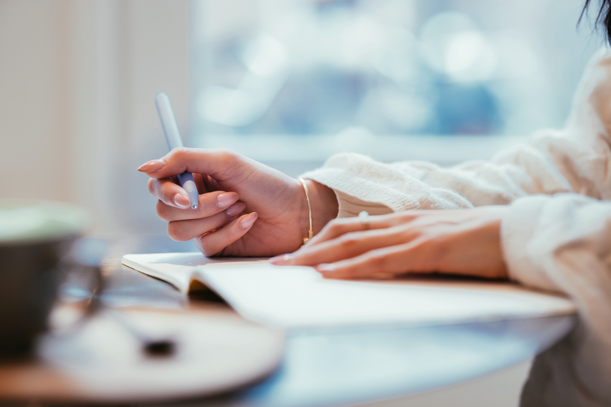 person writing intervention letter