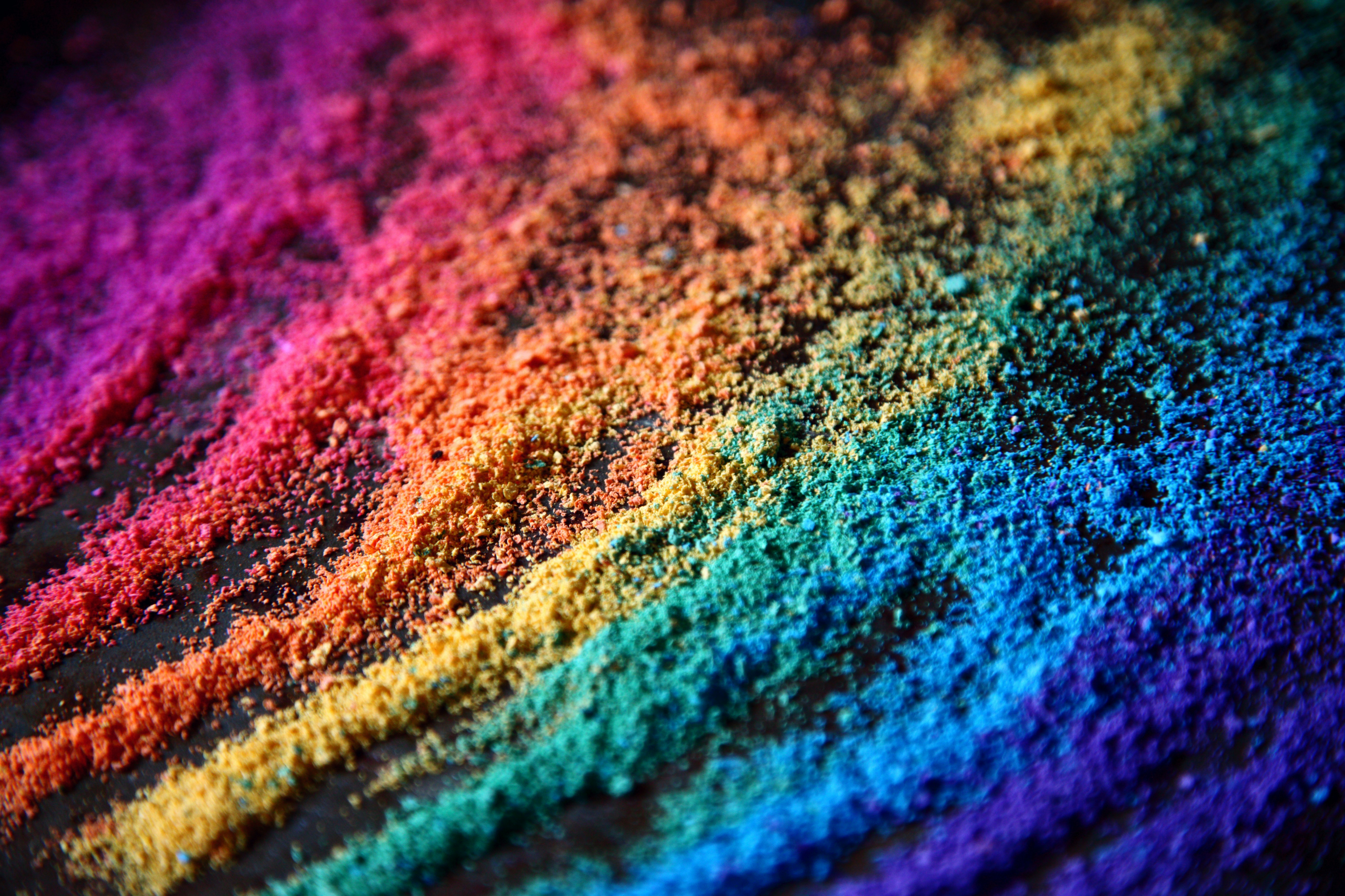 An LGBT pride flag in powder form